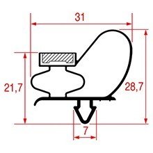 Garnitura magnetica profil 1018