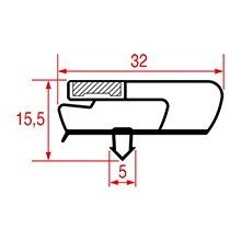 Garnitura magnetica profil 1031