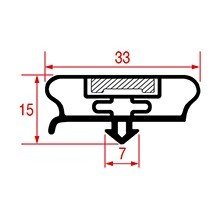 Garnitura magnetica profil 1033