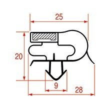 Garnitura magnetica profil 1078