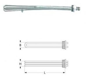 Rezistenta 7500W, 230V, 3 circuite de incalzire