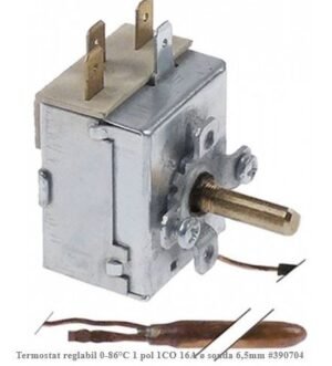 Termostat reglabil 0-86°C 1 pol 1CO 16A ø sonda 6,5mm